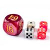 5pcs Set 30MM Backgammon Pearl Dice Set - 30MM (1 3/16") Large Backgammon Doubling Cube Plus 4pcs 16MM Dice (Red/White Marbleized) view 1