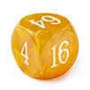5pcs Set 30MM Backgammon Pearl Dice Set - 30MM (1 3/16") Large Backgammon Doubling Cube Plus 4pcs 16MM Dice (Amber/Black Marbleized) view 2