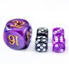 5pcs Set 30MM Backgammon Pearl Dice Set - 30MM (1 3/16") Large Backgammon Doubling Cube Plus 4pcs 16MM Dice(Purple/Black Marbleized) view 1