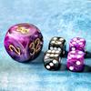 5pcs Set 30MM Backgammon Pearl Dice Set - 30MM (1 3/16") Large Backgammon Doubling Cube Plus 4pcs 16MM Dice(Purple/Black Marbleized) view 3
