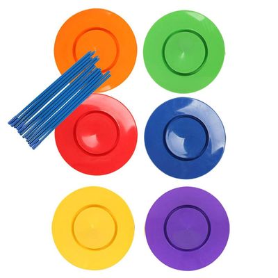 Prevessel Juggling Set Toy Plastic Juggling Plates (Colorful), Small