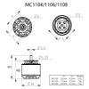 1S 3.7V Micro Brushless Motor MC1106-3800KV for Fixed Wing Micro Indoor Airplane F3P Model Airplane (MC1106A) view 3