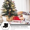 VICASKY 7 Pairs Mini Santa Claus Boots  1.18" Adorable Miniature Christmas Gnome Shoes,Black Plastic Doll Shoes for Dollhouse, DIY Craft Projects, Table Centerpiece & Holiday Decor view 3