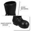 VICASKY 7 Pairs Mini Santa Claus Boots  1.18" Adorable Miniature Christmas Gnome Shoes,Black Plastic Doll Shoes for Dollhouse, DIY Craft Projects, Table Centerpiece & Holiday Decor view 4