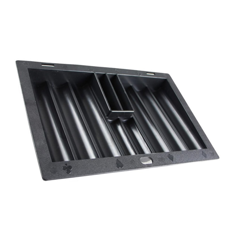 FAVOMOTO Table Poker Chip Tray Plastic Poker Chip Storage Capacity Organized Design for Easy Access for Game and Parties