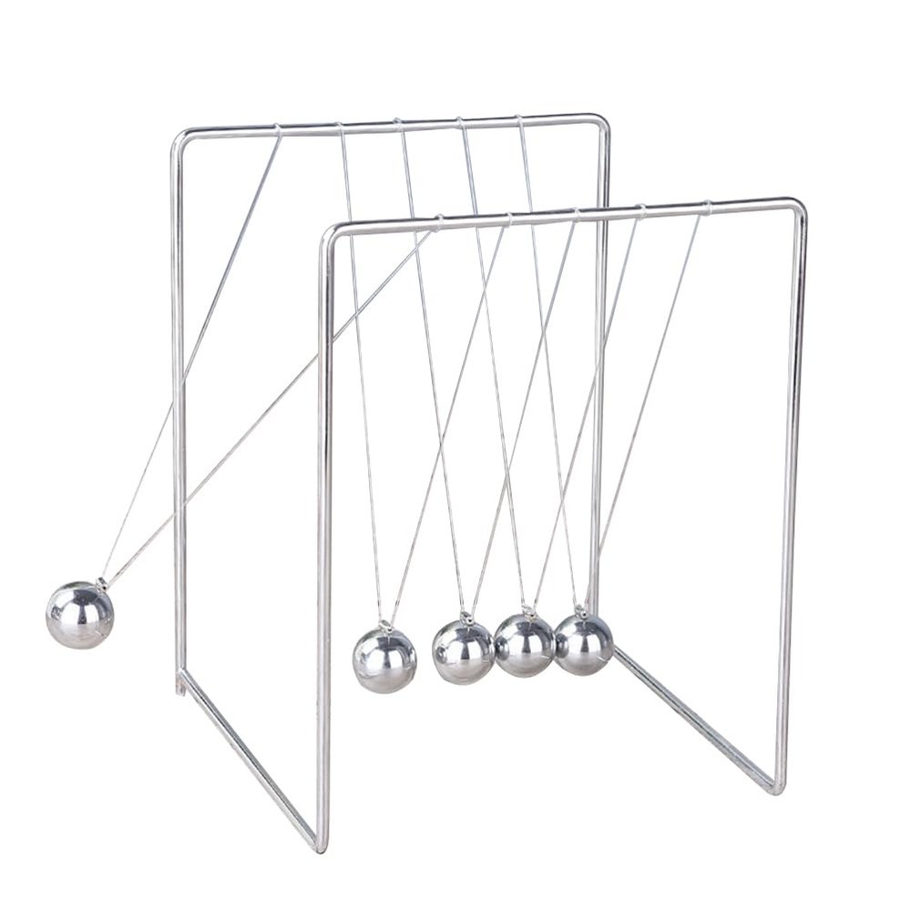 Newton Sways The Ball Silver Iron Pendulum Desktop Decoration and Dynamics Experiment Tool