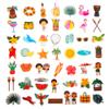 100 Pack Hawaiian Stickers, Luau Tropical Summer Party Favors, Birthday Decorations Gifts view 3