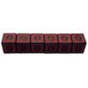 Set of (6) Numbers 1-6 Design Dice 16mm 6 Six-Sided Opaque Squared Corners + Dice Pouch + PU Leather Dice Cup with Premium Felt Lining Bundle (Red Dice) view 4