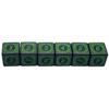 Set of (6) Numbers 1-6 Design Dice 16mm 6 Six-Sided Opaque Squared Corners + Dice Pouch + PU Leather Dice Cup with Premium Felt Lining Bundle (Green Dice) view 4