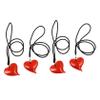 Abaodam 2sets Heart Shape Stroller Clips for Secure Blanket Holding Durable Safe Design for Seats and Walkers Bright Colors to Stimulate Visual Development view 1