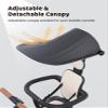 newyoo Tricycle for Toddlers 1-3, Toddler Tricycle with Push Handle and Canopy, Toddler Bike, Birthday Gift and Toys for Girl and Boy, 6 in 1 Baby Trike, Balance Bike, TR009, Dark Grey view 4