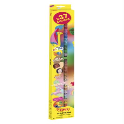 Jovi 90/37 plasticine, easily moldable modelling clay for children from 2 years, 15 g each, 37, 37 colours