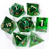 Mini Planet Sharp Edge Pathfinder Resin MTG Liquid Core Polyhedral DND RPG 7Pcs Handmade Dungeons and Dragons Dice Set view 1