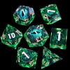 Mini Planet Sharp Edge Pathfinder Resin MTG Liquid Core Polyhedral DND RPG 7Pcs Handmade Dungeons and Dragons Dice Set view 2