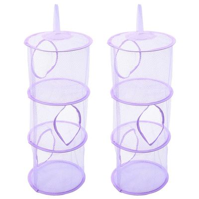 ibasenice 2pcs Stuffed Animal Storage Hammocks Foldable Toy Net Organizer for Room Breathable Mesh Design Space-saving for Stuffed Toys and Accessories