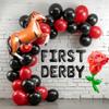 100% LIKED-FIrst Derby Kentucky Derby First Birthday, 1st Derby Birthday Kentucky Derby Birthday, 1st Kentuck Derby Day Birthday Banner, Black Horse Balloon view 1