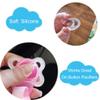 4Pcs Pacifier Adapter Rings Silicone Rings for Pacifier Clip Button Soother Dummy Pacifiers Holder Newborn Gift Safe for Baby (Girl's Color) view 4