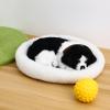Amosfun Sleeping Dog Plush Toy Battery Operated Stuffed Puppy Breathing Dog with Sound for Kids Birthday Home Decoration 10" x 11"| Battery Not Included view 3