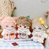 niannyyhouse White Hoodie Overalls 10cm~15cm 20cm Plush Doll Outfit Dolls Accessories Dress Up (White 10cm~15cm) view 2