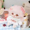 niannyyhouse White Hoodie Overalls 10cm~15cm 20cm Plush Doll Outfit Dolls Accessories Dress Up (White 10cm~15cm) view 3