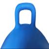 AppleRound Space Hopper Ball with Air Pump, 18in/45cm Diameter for Age 3-7, Kangaroo Bouncer, Hippity Hoppity Hopball for Children, Sit-on Bouncy Ball with Handle, Plain Color (Blue) view 2