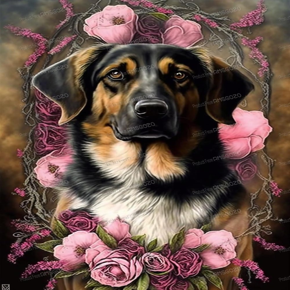 500 Piece Wooden Puzzles - Pink Rose Hound - Jigsaw Puzzles for Adults Kids, Each Piece Is Unique, Perfect Family Leisure Toys & Gifts - Puzzles Entertainment Collectibles