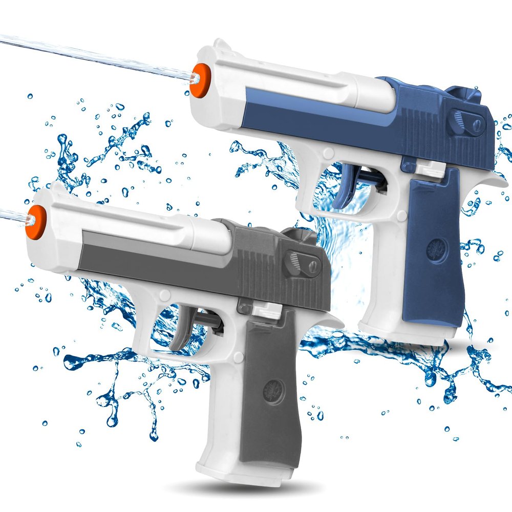 2 Pack Water Guns for Kids - Squirt Gun Water Blaster Soaker Water Pistol Toys for Toddlers Child Boys Girls, Ideal Summer Gifts for Swimming Pool Beach Party Outdoor Shooting Game Water Fighting Toy
