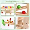 Wooden Wooden Race Track Toddler Toys for 1-3, Wood Car Ramp Racer Toy Vehicle Set with 4 Balls & 5 Race Tracks, Great Educational Montessori Toys for Kids Boys Girls view 3