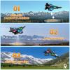 RC Plane 2.4GHz Remote Control Plane L0712 Quadcopter Hovering with Auto Hovering Fighter Aircraft RC Airplane RTF for Beginner, Kids and Adults,3D Flip Airplane Toy with Colored Lights USB Charging view 3