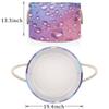 Abstract Water Round Baby Gift Baskets,Water Splash Round Decorative Storage Box Canvas Fabric Organizer with Handles,Baskets Bin for Home Shelves Closet Nursery Gifts view 2