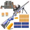 AGM MASTECH M24 Foam Blaster, Shell Ejecting, Safety Switch, Adjustable Stock 41.8 Inch, Fast Dart Loader, Scope, 40 Darts, 20 Casings, 2 Mags, Tactical Gear for Teens 14+ Adults(Blue) view 1
