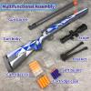 AGM MASTECH M24 Foam Blaster, Shell Ejecting, Safety Switch, Adjustable Stock 41.8 Inch, Fast Dart Loader, Scope, 40 Darts, 20 Casings, 2 Mags, Tactical Gear for Teens 14+ Adults(Blue) view 2
