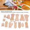 BROLEO Wooden Track Set, Educational Skill Development Wooden Track Expansion Pack Assembly Kit for Toddlers view 2