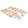 BROLEO Wooden Track Set, Educational Skill Development Wooden Track Expansion Pack Assembly Kit for Toddlers view 3