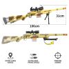 AGM MASTECH M24 Foam Blaster, Shell Ejecting, Safety Switch, Adjustable Stock 41.8 Inch, Fast Dart Loader, Scope, 40 Darts, 20 Casings, 2 Mags, Tactical Gear for Teens 14+ Adults(Yellow) view 3