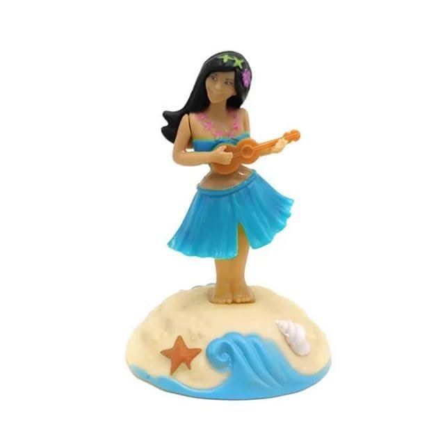 Juroicessry Solar Powered Dancing Figures Decoration - Solar Shaking Head Ornaments Hula Girl - Solar Powered Car Dashboard Interior Decoration Desktop Ornaments Shaking Head Figure Ornament