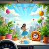 Juroicessry Solar Powered Dancing Figures Decoration - Solar Shaking Head Ornaments Hula Girl - Solar Powered Car Dashboard Interior Decoration Desktop Ornaments Shaking Head Figure Ornament view 4