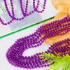 Huskein 200 Pack Mardi Gras Beads, 33" Purple Bead Necklace, Mardi Gras Costume Accessories Bulk, Parade Throws for Carnival Pirate Christmas Wedding Birthday Baby Shower Party Supplies Favors Decor view 3