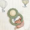 Dirbabi Rattle Teether, Lion Shape Montessori Baby Sensory Teething Toys, Food Grade Silicone BPA Free, Newborn Essentials Must Haves (Daffodil Clay) view 3