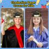 WhatSign Paper Graduation Cap Hats - 24PCS Kindergarten Preschool Graduation Caps for Kid Students Adjustable Hat Topper Headbands Paper Crowns for Grad Ceremony Party - Black view 2