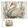 1000 PCS Jigsaw Puzzle for Adults Personalized Picture Puzzle Swan on Leaves Customized Wooden Puzzle for Family, Birthday, Wedding, Game Nights Gifts Animal Puzzle view 1