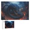 1000 PCS Jigsaw Puzzle for Adults Personalized Picture Puzzle Black Snake in Flames Customized Wooden Puzzle for Family, Birthday, Wedding, Game Nights Gifts Animal Puzzle view 1