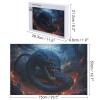 1000 PCS Jigsaw Puzzle for Adults Personalized Picture Puzzle Black Snake in Flames Customized Wooden Puzzle for Family, Birthday, Wedding, Game Nights Gifts Animal Puzzle view 2