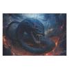 1000 PCS Jigsaw Puzzle for Adults Personalized Picture Puzzle Black Snake in Flames Customized Wooden Puzzle for Family, Birthday, Wedding, Game Nights Gifts Animal Puzzle view 3
