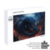 1000 PCS Jigsaw Puzzle for Adults Personalized Picture Puzzle Black Snake in Flames Customized Wooden Puzzle for Family, Birthday, Wedding, Game Nights Gifts Animal Puzzle view 4