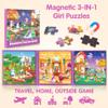 SYNARRY Princess Fairy Party Magnetic Puzzles for Toddlers 3-5 Girls, 36 Pieces Travel Puzzles for Kids Ages 4-6, Easter Basket Stuffers Valentines Day Gifts, Road Trip Car Airplane Activities Toy view 2