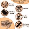 2-in-1 Shopping Cart Cover for Babies Soft Padded Grocery Cart Cover for Baby Boy Girl - Yellow Leopard Texture Pattern, Soft Padded, Safety Harness - Protect and Comfort Your Baby While Shopping view 2