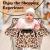 2-in-1 Shopping Cart Cover for Babies Soft Padded Grocery Cart Cover for Baby Boy Girl - Yellow Leopard Texture Pattern, Soft Padded, Safety Harness - Protect and Comfort Your Baby While Shopping view 3