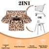 2-in-1 Shopping Cart Cover for Babies Soft Padded Grocery Cart Cover for Baby Boy Girl - Yellow Leopard Texture Pattern, Soft Padded, Safety Harness - Protect and Comfort Your Baby While Shopping view 4