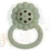 Dirbabi Rattle Teether, Lion Shape Montessori Baby Sensory Teething Toys, Food Grade Silicone BPA Free, Newborn Essentials Must Haves (Shifting Sand Sage) view 2